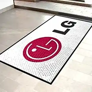 Beyaz Eşya Giyim Avm Kozmetik Beyaz Logolu Paspas