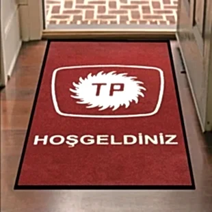 Petrol Benzin İstasyonlarına Beyaz Kırmızı Logolu Paspas TP