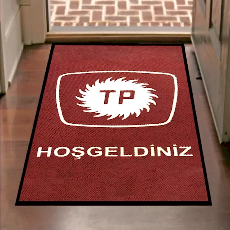 Petrol Benzin İstasyonlarına Beyaz Kırmızı Logolu Paspas TP
