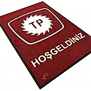 Petrol Benzin İstasyonlarına Beyaz Kırmızı Logolu Paspas TP